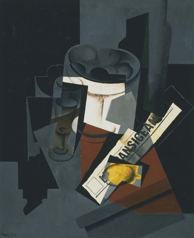 Stillleben mit Zeitung von Juan Gris